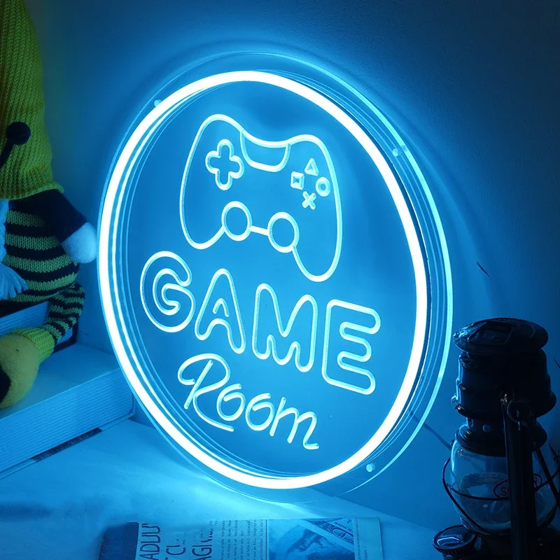 Custom Game Room 3D Engraved LED Neon Sign USB Light Gaming Room Wall Decor Video Game Room Shop Signboard Neon Bedroom Art