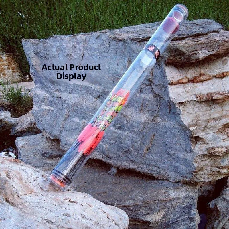 Thickened Transparent Fishing Float Tube Anti-pressure Shockproof Extended Length Fishing Gear Storage Box for Outdoor Campin...