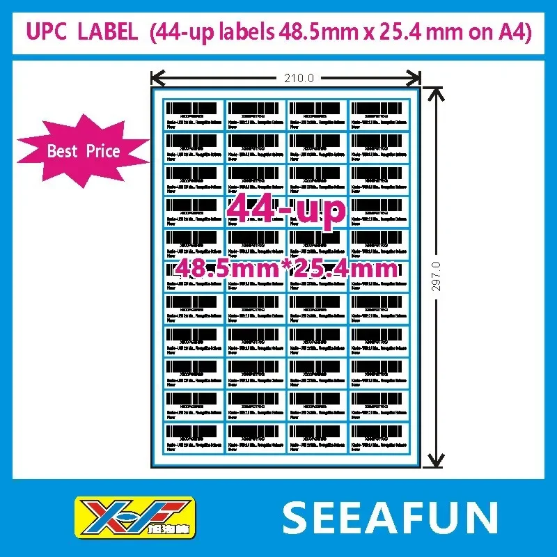 Seefun Amazon FBA Label A4 Non-Drying Printing Paper Self-Adhesive Label Sticky Notes 4 6 21 24 27 30 40 44 Size