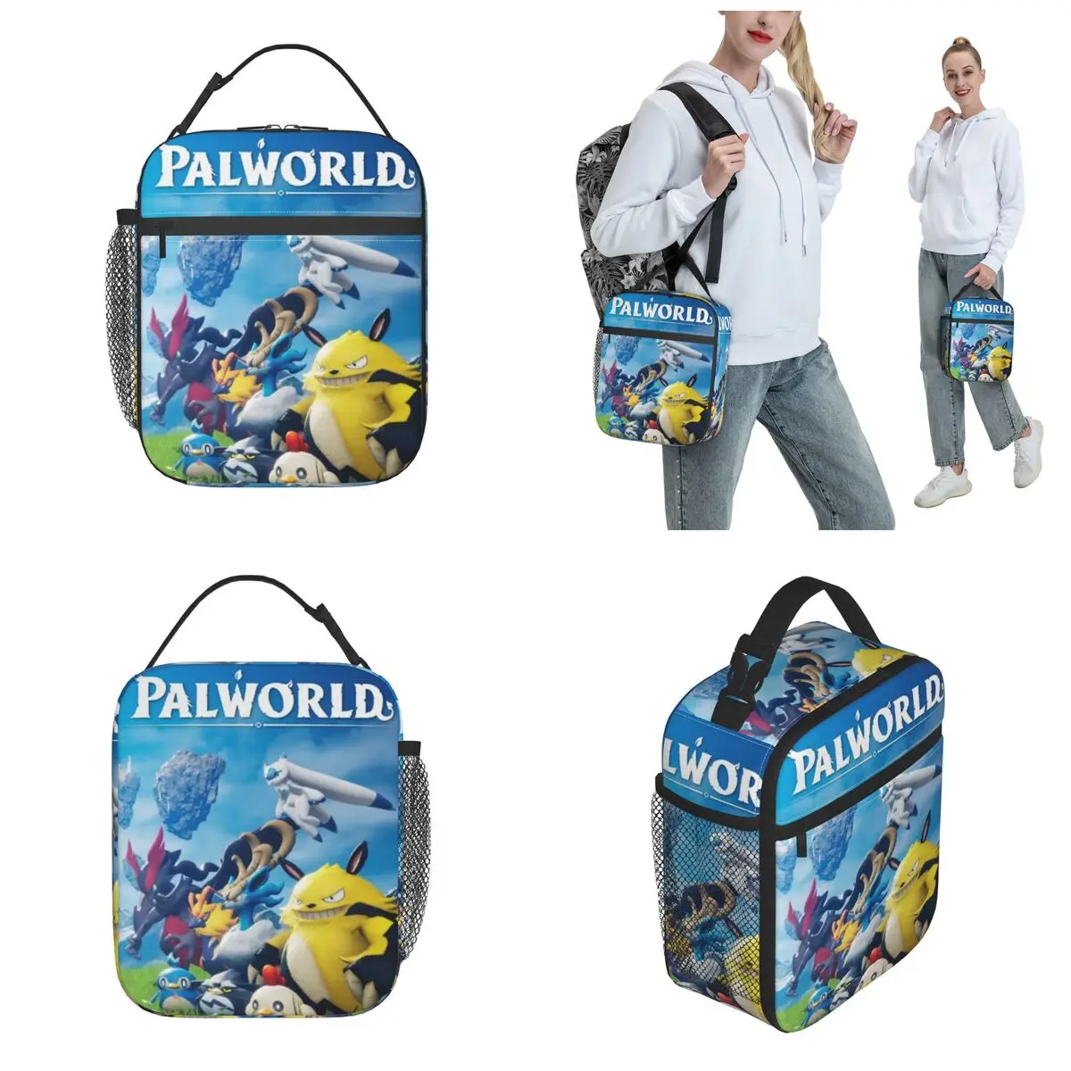 Palworld Action-adventure Game Product Insulated Lunch Bag For Work Funny Character Food Box Portable Thermal Cooler Lunch Boxes