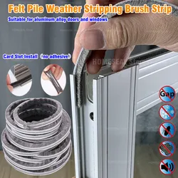 10M Door Window Sealing Strip Soundproof brush seal Card Slot Weather Stripping burlete puerta acoustique window gap foam filler