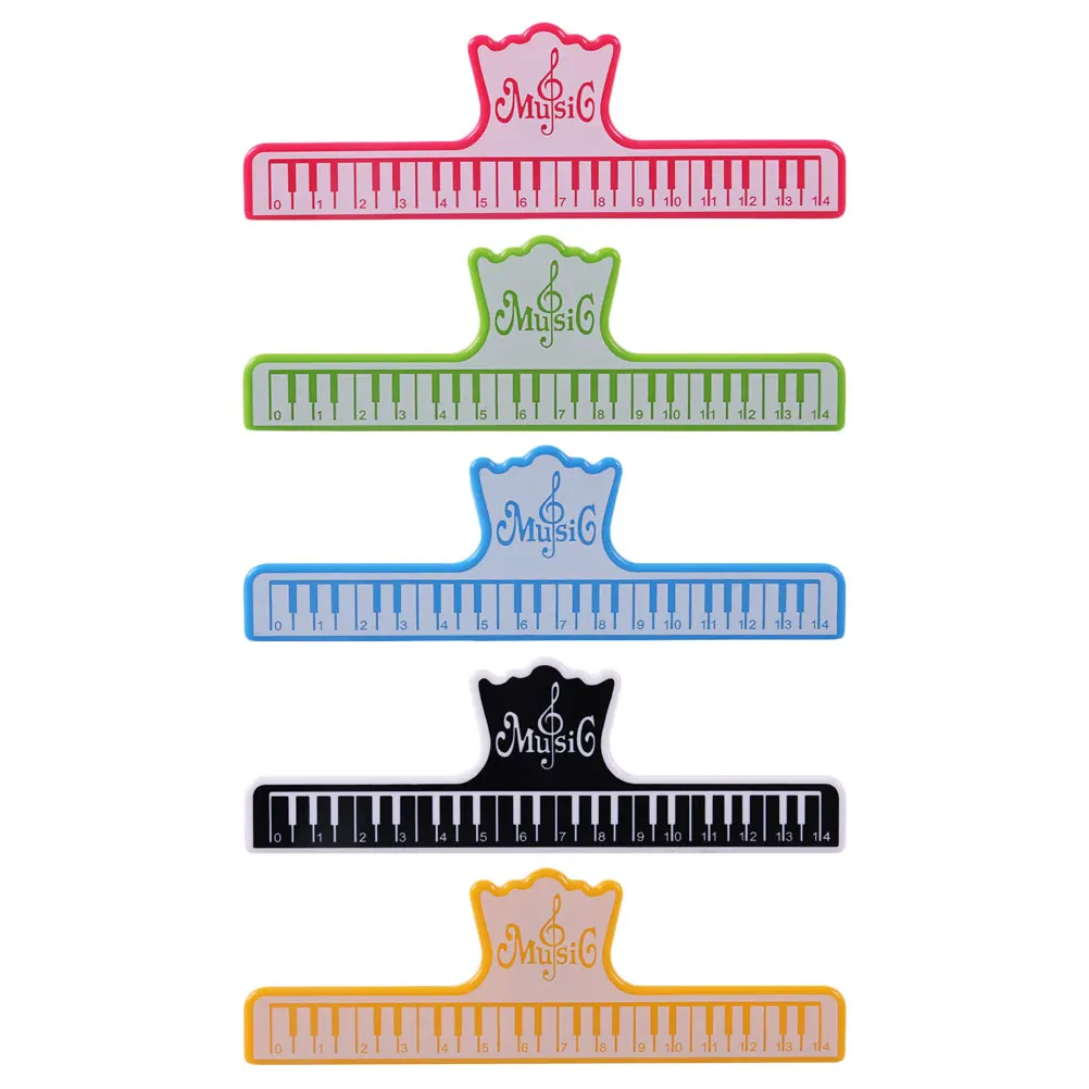 

5 Pcs Sheet Music Clip Piano Score Clips Note Book Page Holder Musical Holders Abs Leaning Supplies