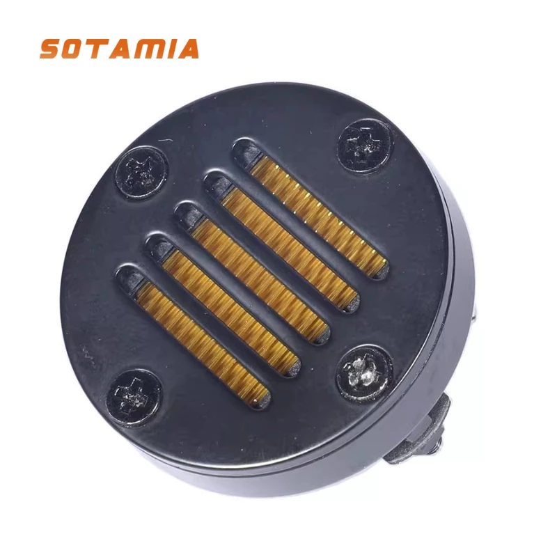 SOTAMIA 1PCS 1.5 Inch Round Pneumatic Ultra Tweeter Unit Black Fever HIFI Metal Shell Speaker Ribbon Tweeter
