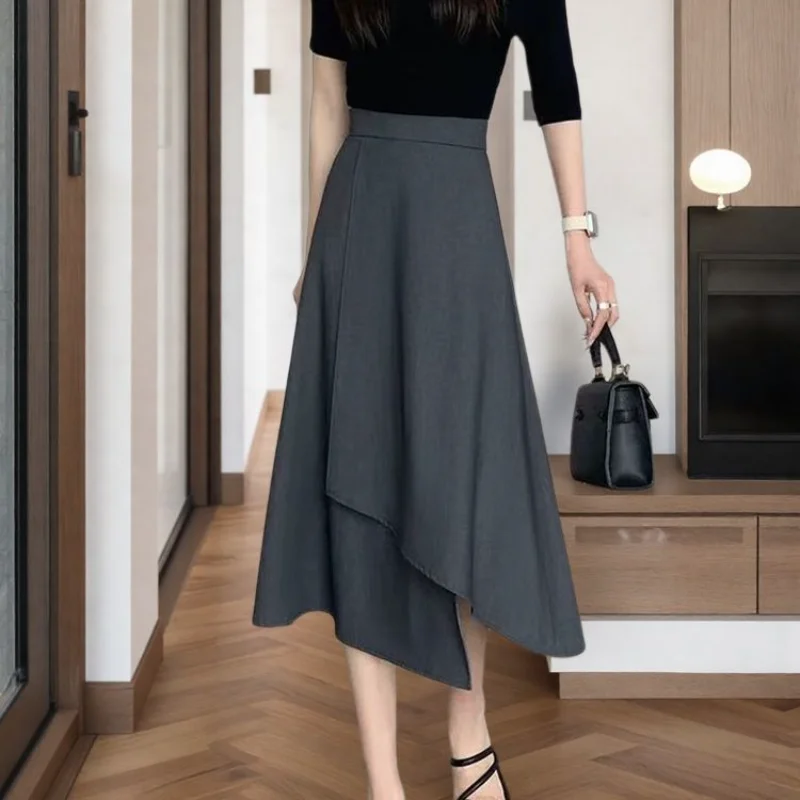 Gonna di media spessore autunnale 2025 Abito piccolo Gonna di fata della foresta irregolare di grandi dimensioni