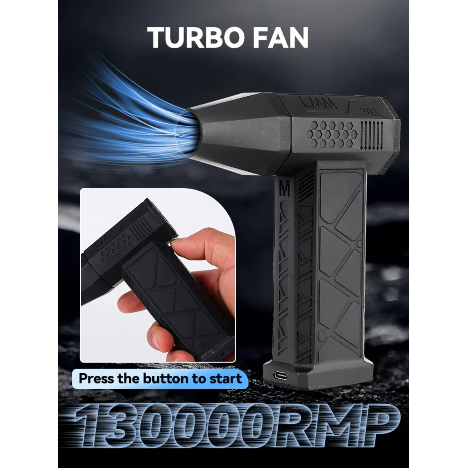 

Mini Powerful Air Blower 130000RPM Turbo Jet Fan Outdoor Portable BBQ Car Dryer Computer Dust Blowing C