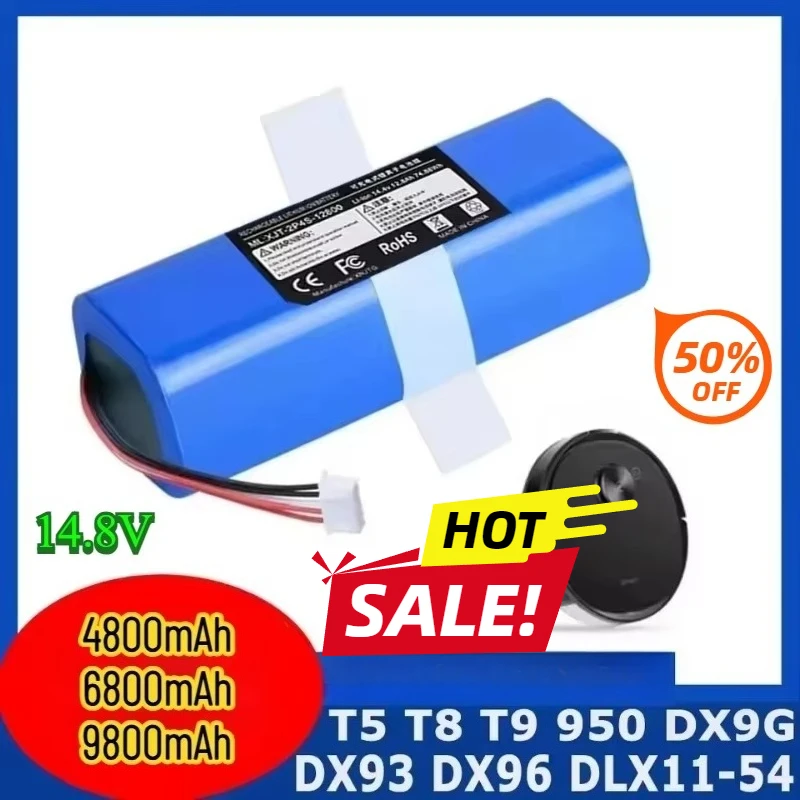 

NEW 14.8V Replacement Battery for ECOVACS Deebot Ozmo 950 T8 T8+ T5Max Power Hero T10 T9 X1 DX65 DX96 DX93 Robot Vacuum Cleaner