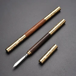 1pcs delicate tea knife, tea needle trumpet ebony ChaZhen dao pu 'er tea Sandalwood Tea Knife Needle Pick With Wood Handle