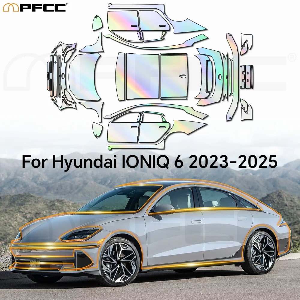 

9Mil For Hyundai Ioniq6 2023-20224 Paint Protection Film TPU Car Body Pre-cut Clear Kit Anti-scratch Invisible Resistant Covers