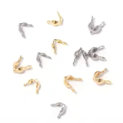 Wholesale Stainless Clasp Connector Fitting Ball Chain Calotte For Jewelry Making Accessories Findings Supplies 50pcs/lot