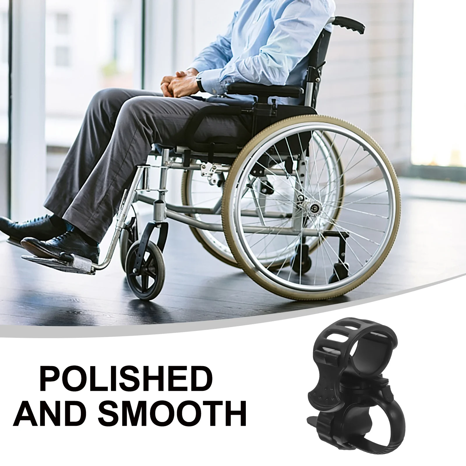 

2Pcs Cane Holder for Wheelchair Rubber Crutch Holder Easy Install Portable Storage Rack Mobility Scooter Crutch Bracket