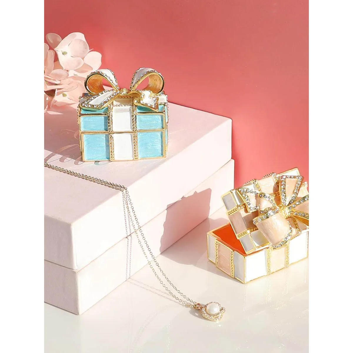 

Princess Style Wedding Ring Box Knot Jewelry Storage Box High End Jewelry Case Engagement Ring Box