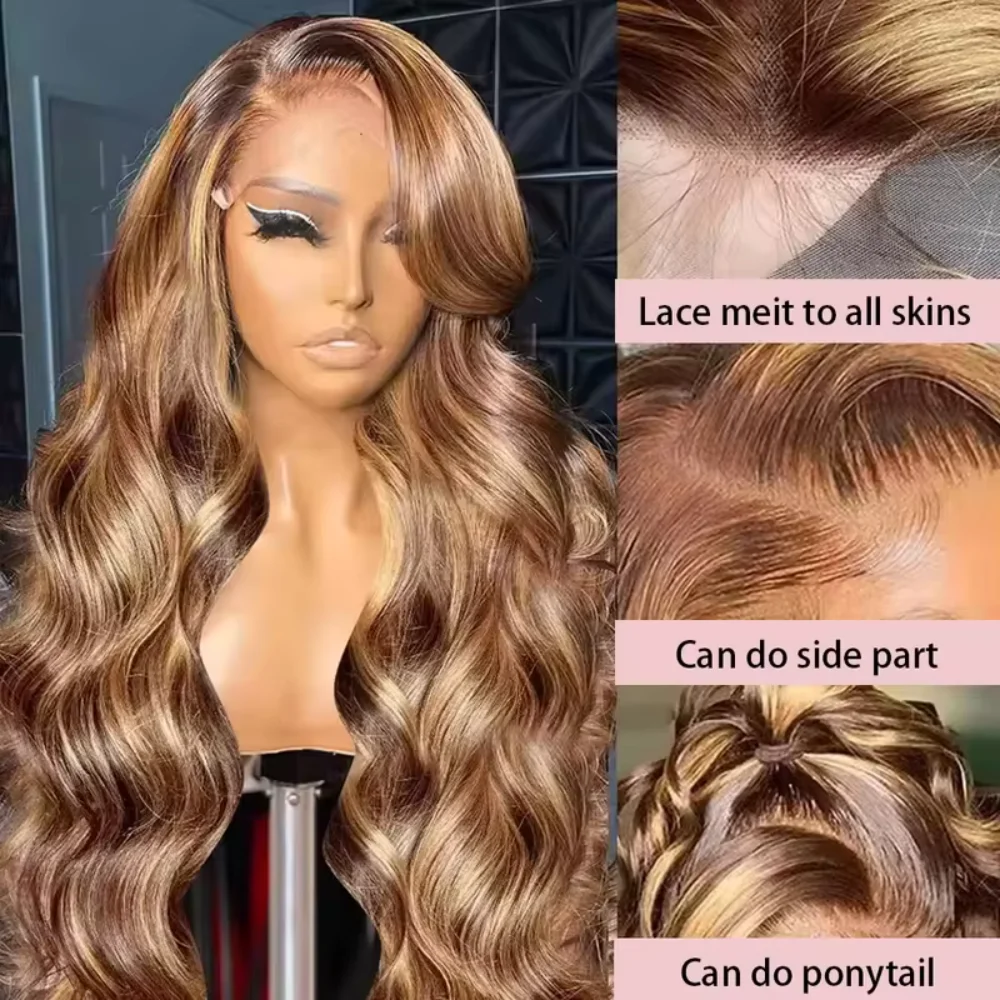하이라이트 가발 13x4 레이스 프론트 가발 인모 프리 - Hd Lace Frontal Wig Human Hair Pre Plucked 리뷰 및 가격