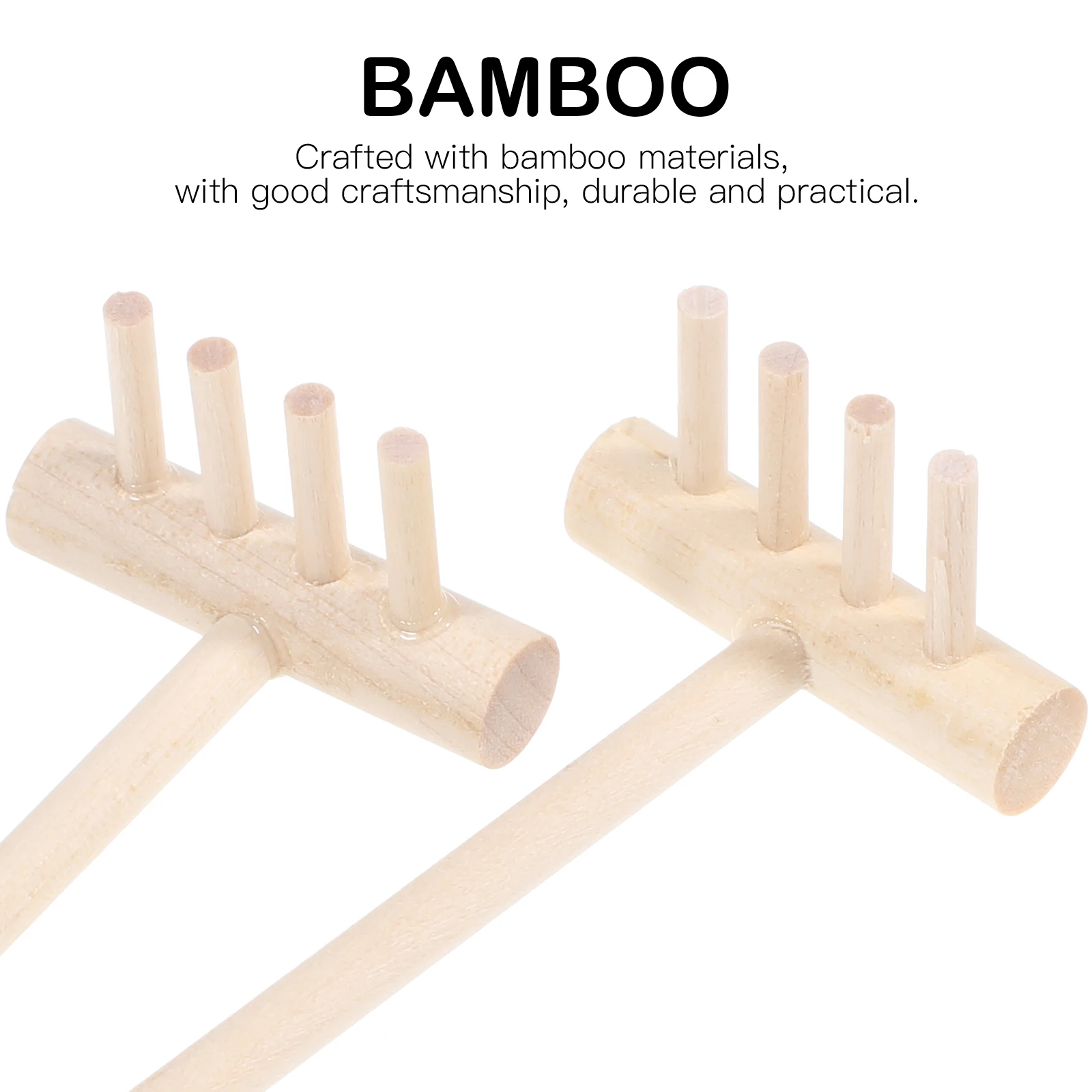 

12 Pcs Mini Rake Crafts Small Tool Rakes Desktop Garden Lawn Leveling Khaki Tools Zen Sand Rakes Set Miniature Bamboo Home