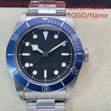 الساعات الأوتوماتيكية الميكانيكية أزياء رياضية للرجال Reloj Hombre الذهب الأسود الأزرق السيراميك حسب الطلب