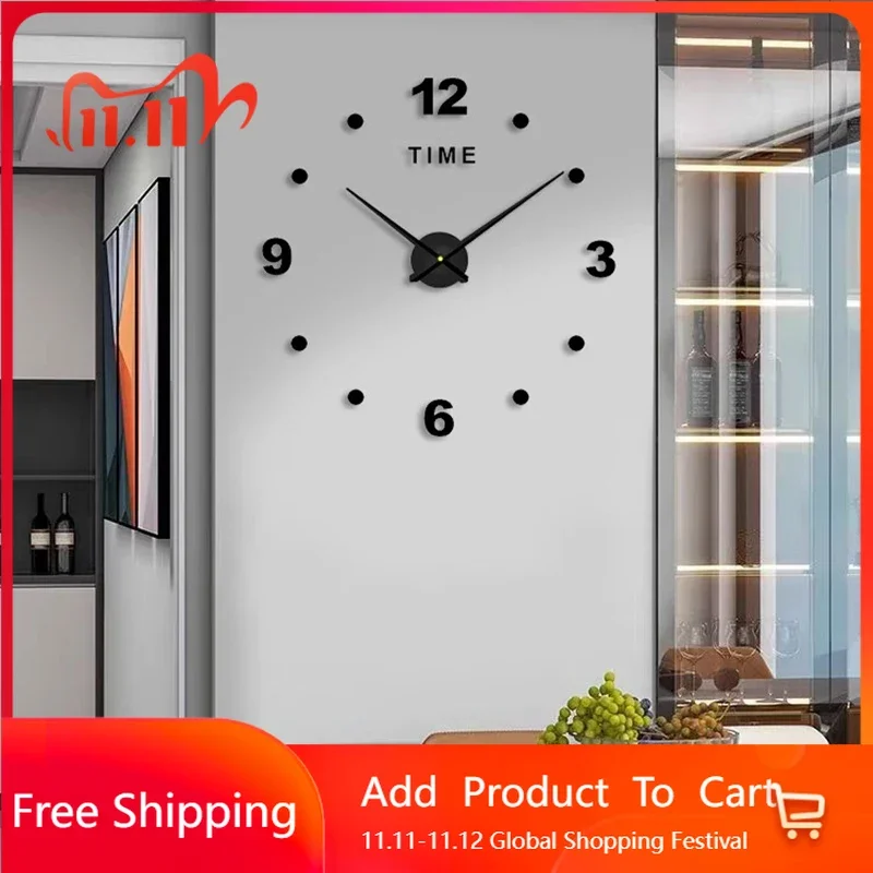 

Design Luxury Wall Clocks Digital Living Room Art Mural Large Restaurant Wall Watch Silent Restaurant Reloj Pared Home Design