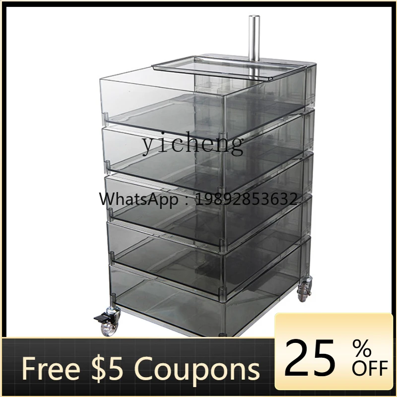 LYY  Array Cabinet Bedroom Creative Movable Shelves Small Cabinet with Wheels 360 Storage Cabinet