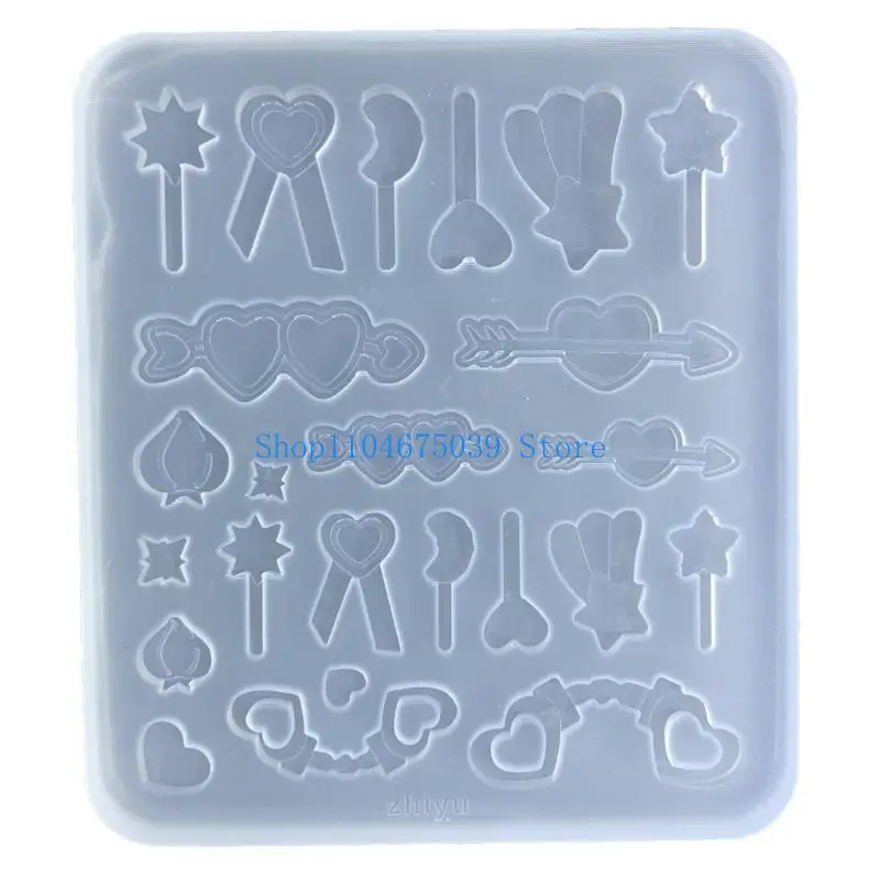 

5asd крошечный бантик звезда теннис силиконовая форма декор игральных карт смола эпоксидное литье