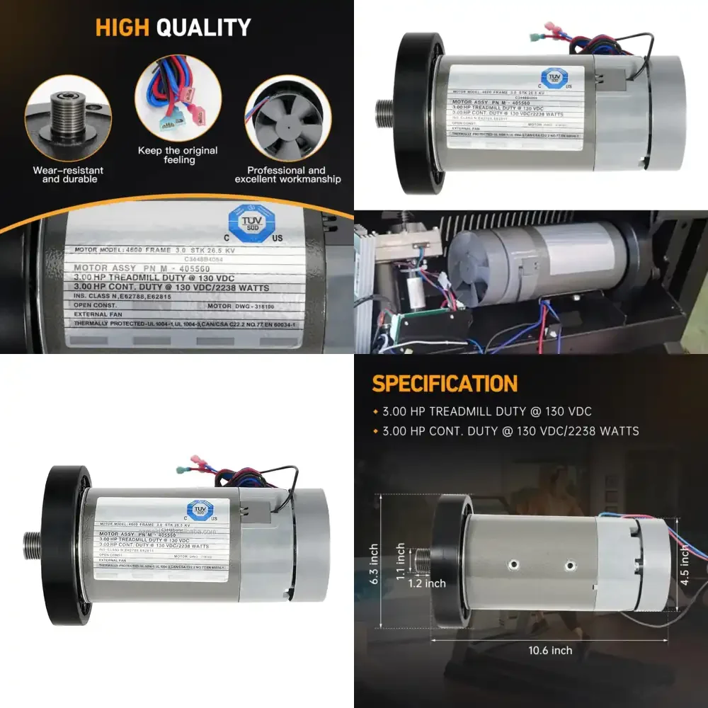 2026 Hot Sale Treadmill DC Drive Motor with Flywheel for NordicTrack C990 C900 M405560 3.0 130VDC 2238W Replacement Part