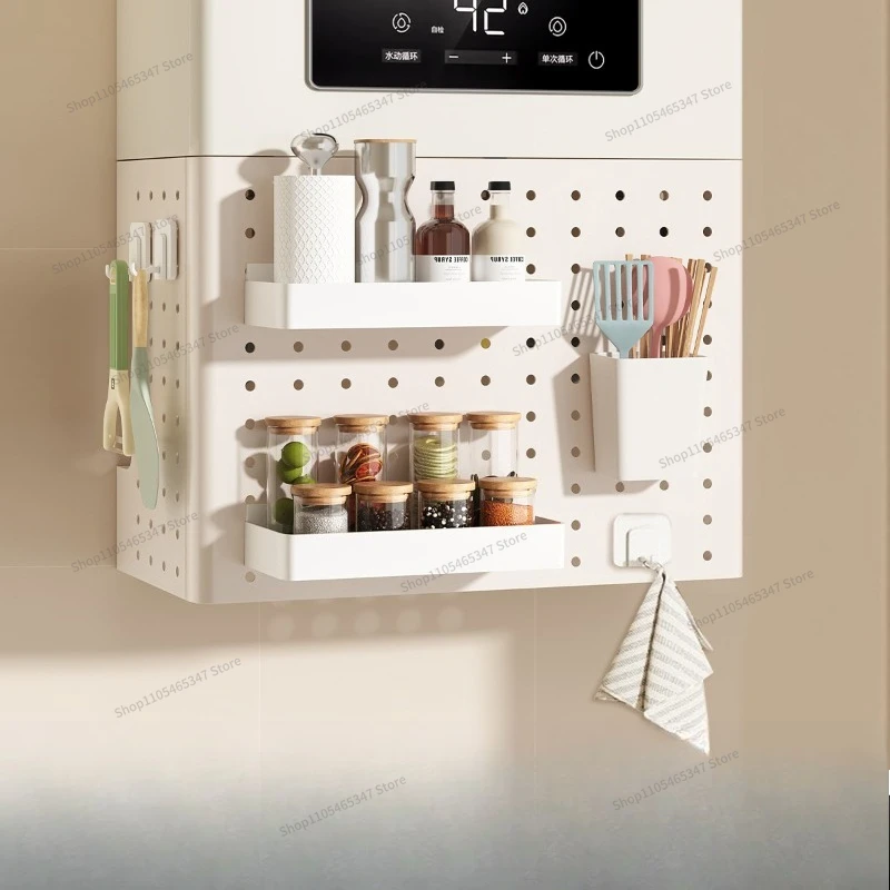 For Water Heater Shield Gas Pipeline Decorative Baffle Kitchen Gas Natural Gas Stove Cover Hole Board Rack