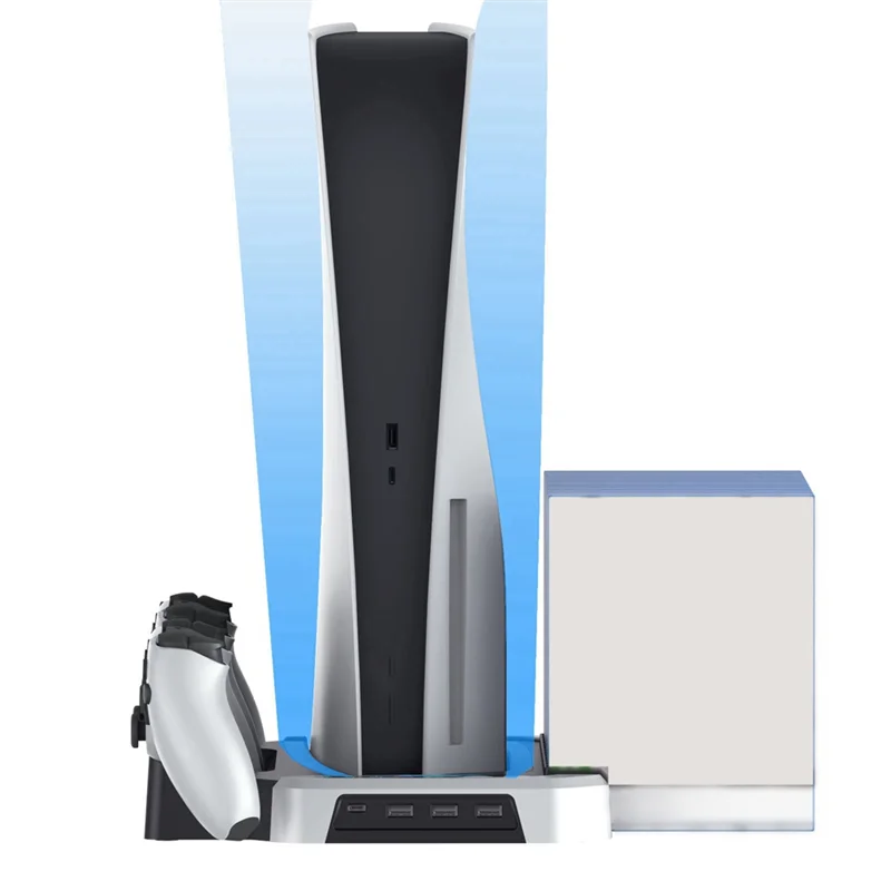 

Heat Dissipation Base For PS5 Pro/Slim/PS5 Host Cooling Base With Cooling Fan Charging Stand With Storage Rack