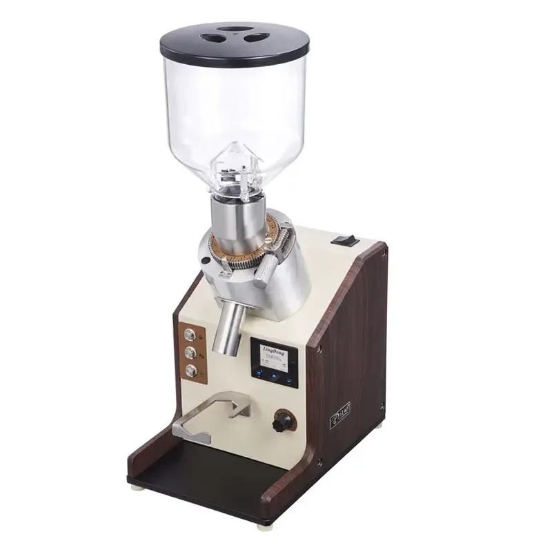for Adjustable Electric Stainless Steel Conical Burr Coffee Grinder Espresso Bean Mill Small Commercial Use Precise Settings