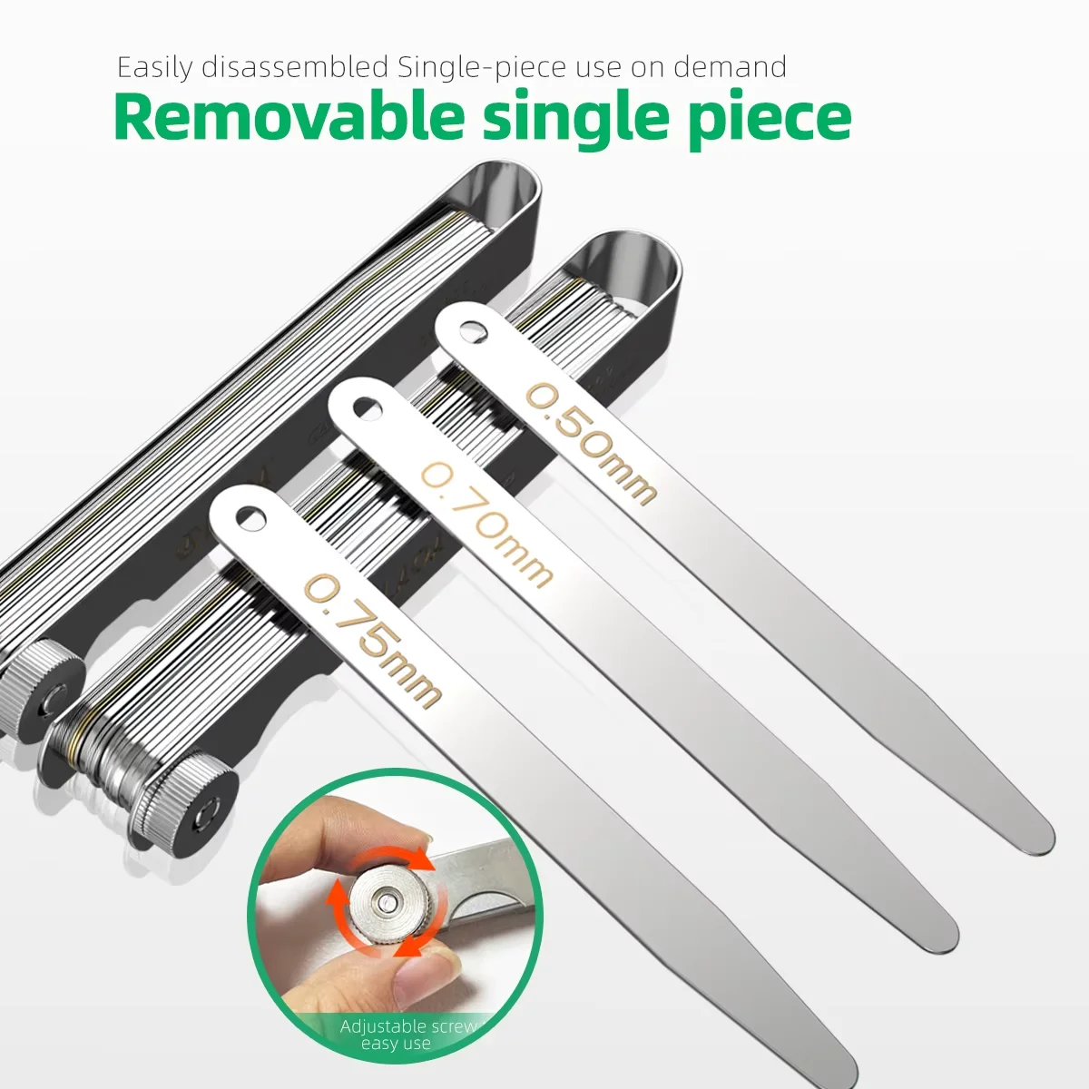 LAOA Stainless Steel Feeler Gauge Set Precision Gap Measuring Tool for Automotive Industrial Mechanical Maintenance 100mm