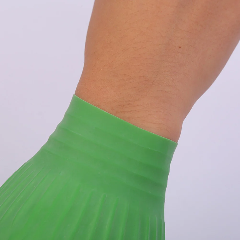 

1 Pair Waterproof Oversleeve 40Cm Green Latex Oilproof Arm Sleeve Protector For Kitchen Cleaning Household Use Women Oversleeve