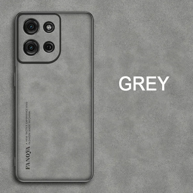 Hülle für Motorola Moto Edge 60 Fusion, luxuriöse Schaffell-Leder-Handyhülle für Moto Edge 60 Stylus 50 Fusion Edge 50 mattes Silikon – Detail 8