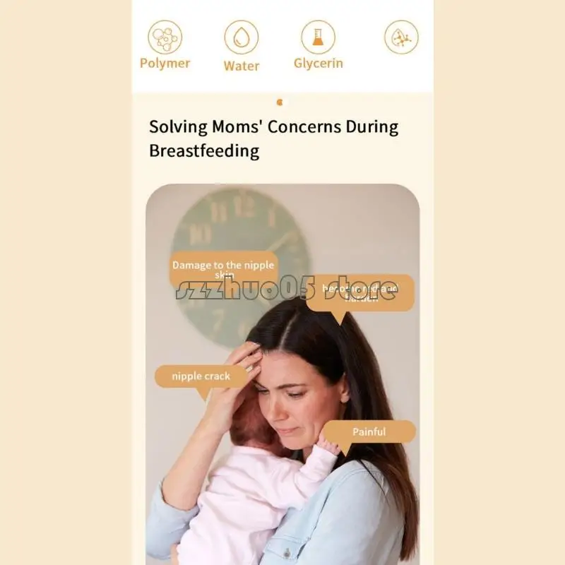 M3GE 10 قطع/صندوق من وسادات التمريض الجل التبريد حماية آمنة لتخفيف البشرة الحساسة