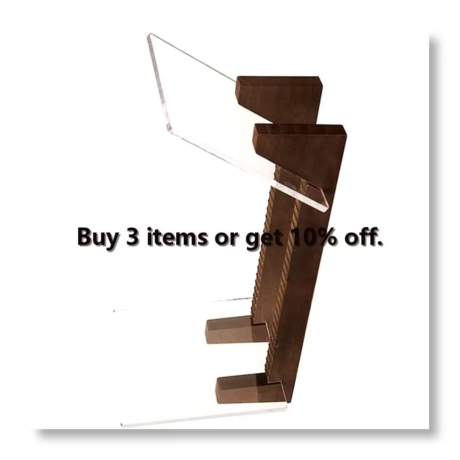 ✼Vinyl Record Storage Holder Large Capacity Acrylic Ends Display Stand Wooden LP Vinyl Album Desktop Rack