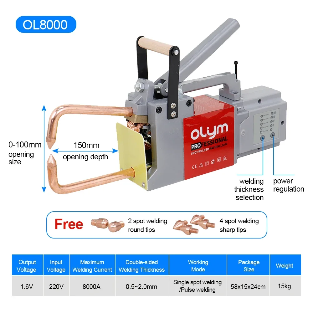 double sided hand held portable small welder machine mini spot welder welding machine