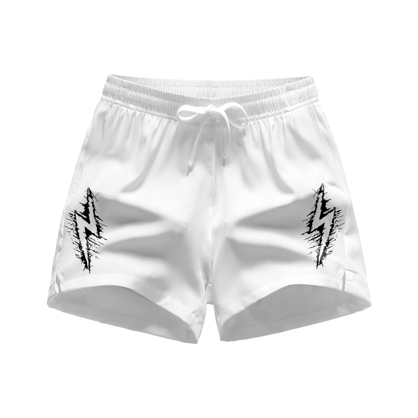 

Лето 2025 г., новые мотоциклетные шорты с 3D принтом молний, дышащие, быстросохнущие, повседневные спортивные шорты для пляжного серфинга и плавания