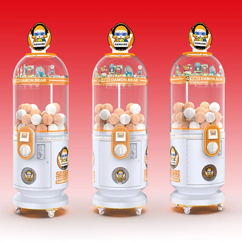 MINI Cute Gachapon Machine Candy Egg Twist Card Gacha Token Coin Operated Toy Game Machine