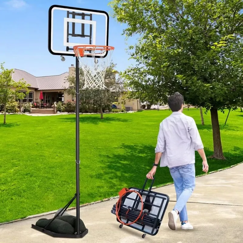 

Portable Basketball Hoop Stand Adjustable Height Alloy Steel Frame Perfect For Indoor Outdoor Sports Training
