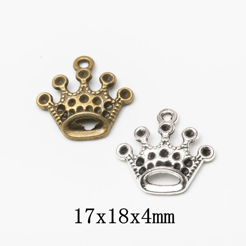 

110pcs crown Craft Supplies Charms Pendants for DIY Crafting Jewelry Findings Making Accessory 859