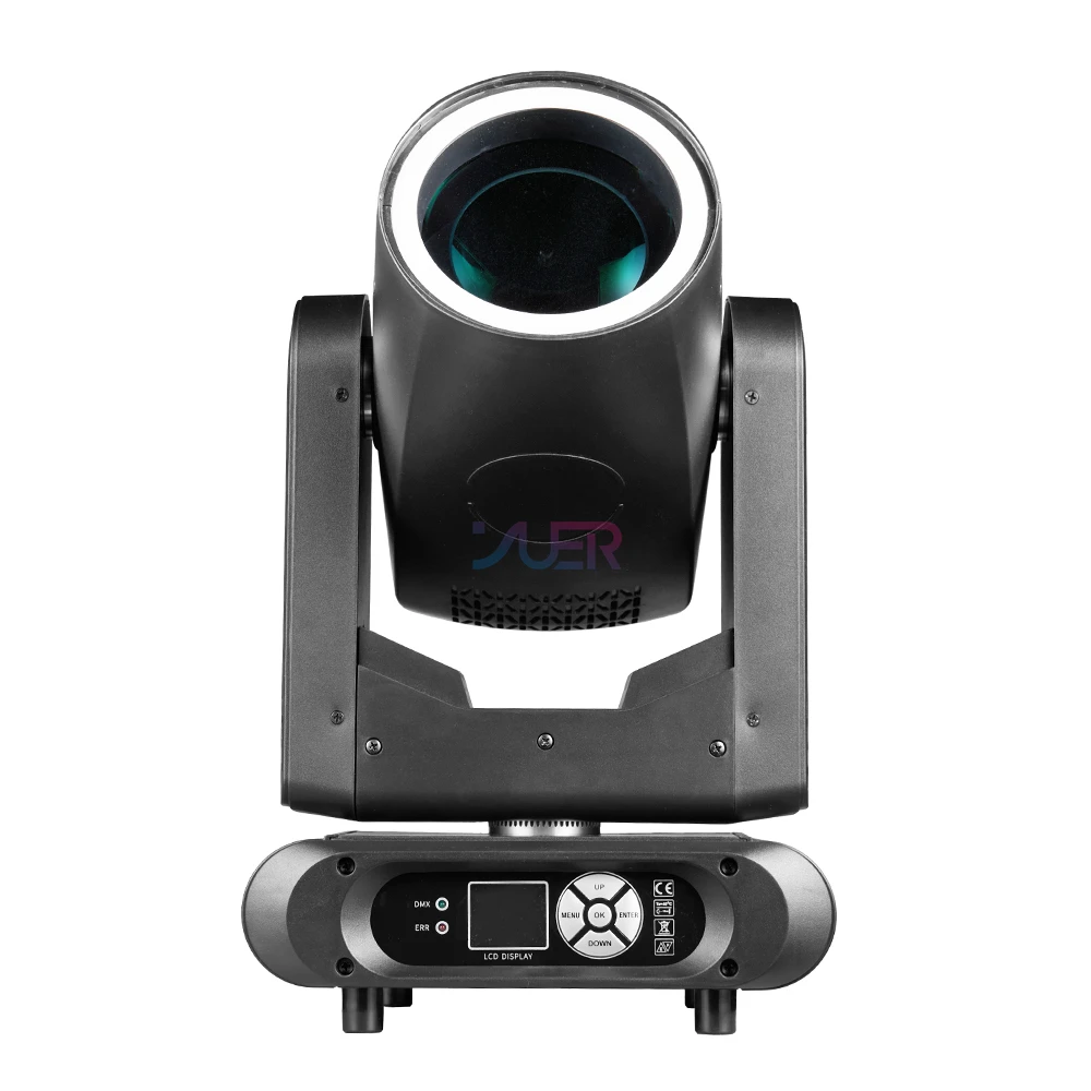 300W LED Beam Moving Head Light With Light Strip 14Gobo&Color DJ Light Stage Light DMX For Wedding Disco Party Music Bar