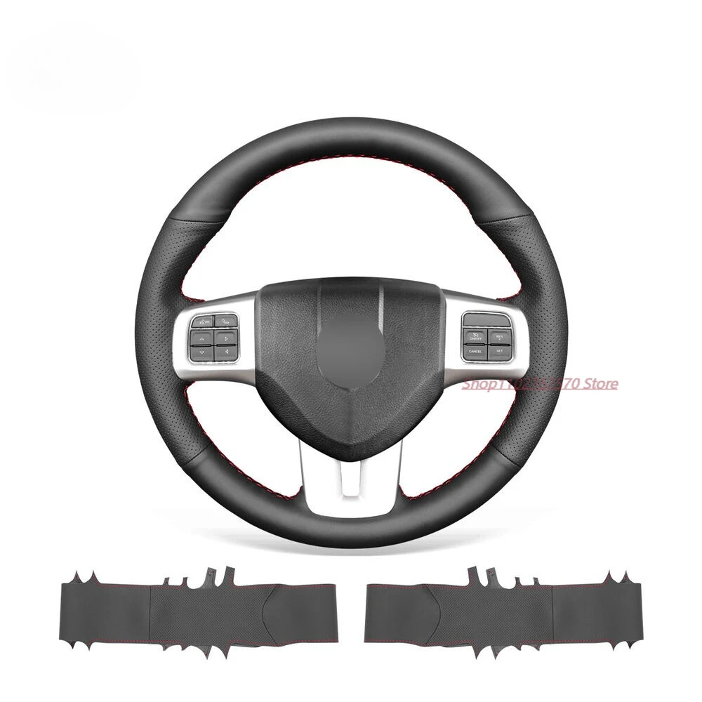 

DIY Hand-Sewn Anti slip Breathable PU Leather Steering Wheel Cover for Dodge Dart 2013-2016 Car Interior Accessories