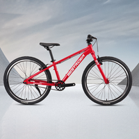 Children's Bicycle Mountain Bike 24 Inch with V Brake System Single Speed Aluminum Alloy Bicycle Racing Junior Bike