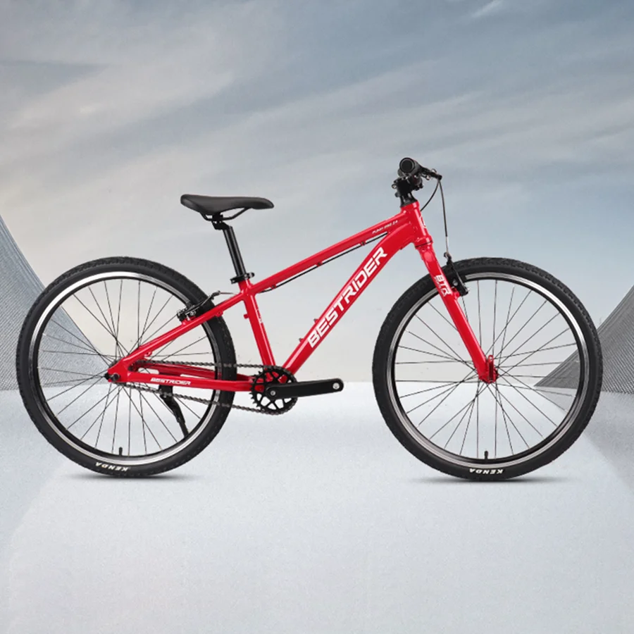 Children's Bicycle Mountain Bike 24 Inch with V Brake System Single Speed Aluminum Alloy Bicycle Racing Junior Bike