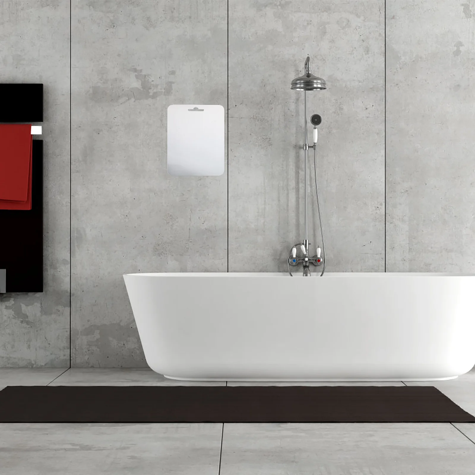 

1 set 1 Set Anti-Fog Shaving Mirror With Razor Shelf Unbreakable Portable Travel Bathroom Mirror For Home Makeup Use