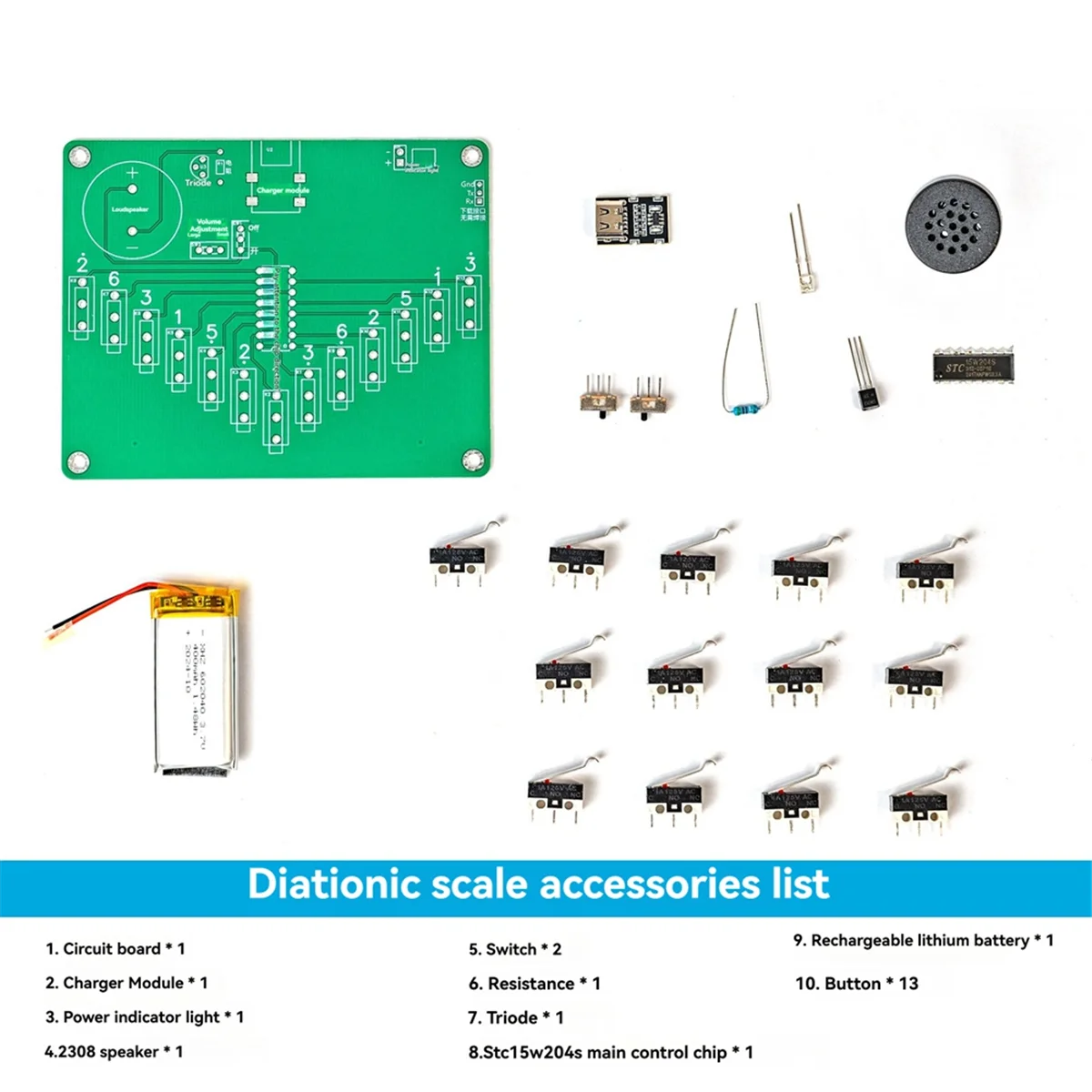 بيانو كاليمبا الإلكتروني الفعال 17 أدوات مقياس هيبتاتونيك الرئيسية