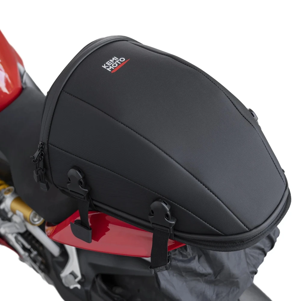 

Motorcycle Tail Bag 12.5L Waterproof Expandable Saddle Bag Storage for Motorbike Rear Seat Tank & Outdoor Sports Motorbike Bags