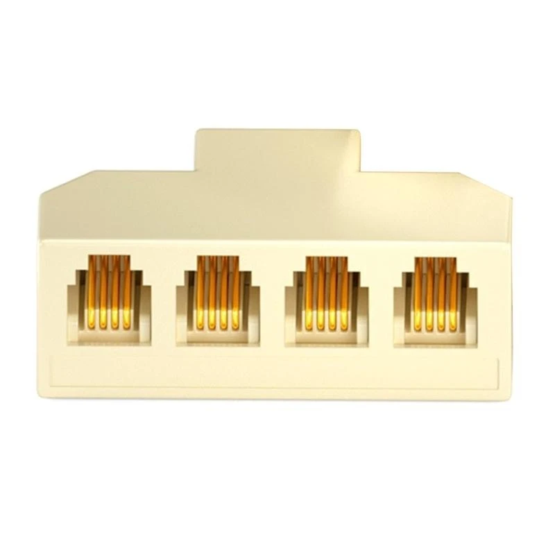 83CE 4 Way RJ11 Adaptador divisor linha telefônica Support 6p4c 6p2c Aprimore a comunicação