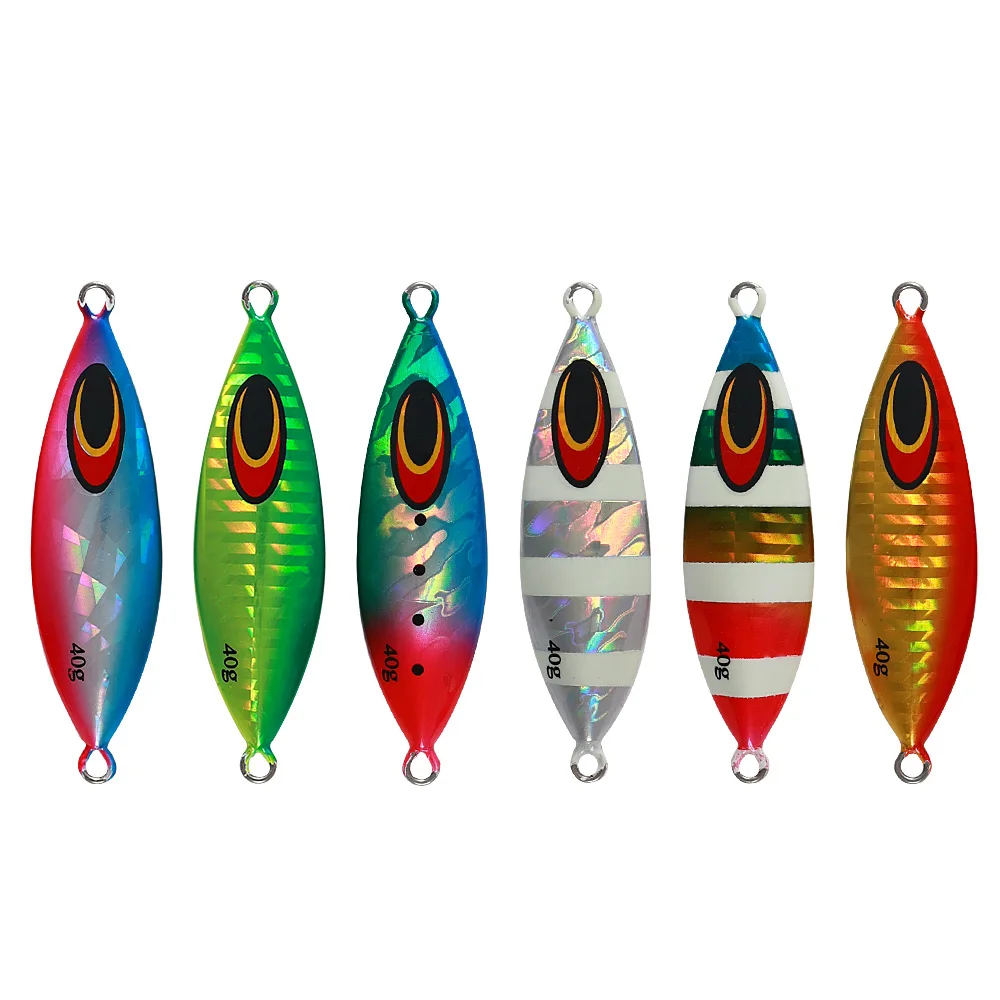 CASTFUN Slow Jigging Lure 40g 60g Swing Jig Inshore Fishing Jigs Fish Artificial Bait Lure Metal Jig