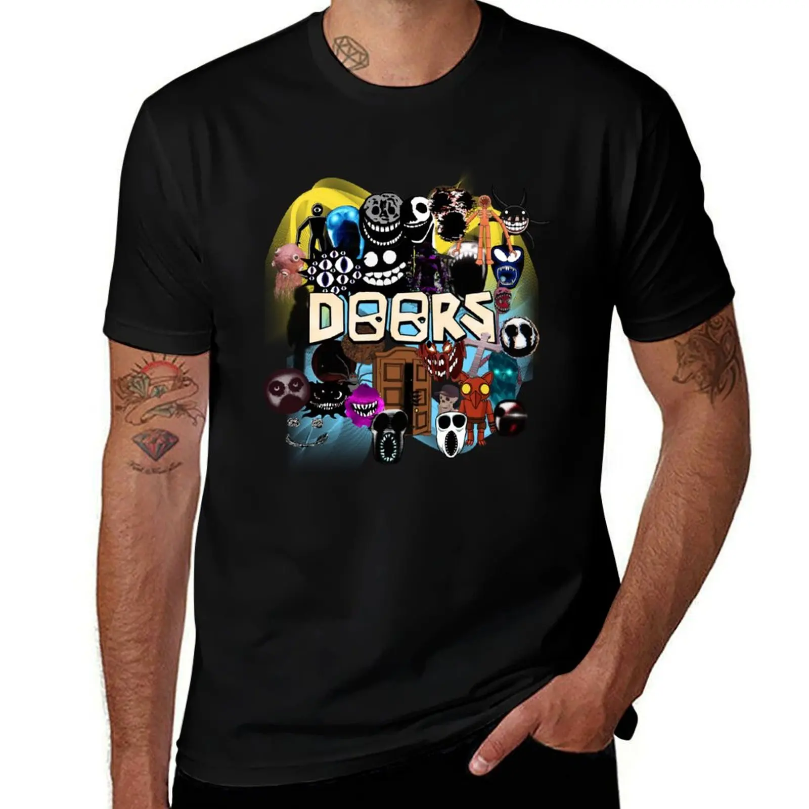 Doors All the Entities New Doors Game Update T-Shirt Fitness Quick Dry Short Sleeve Top T-Shirt