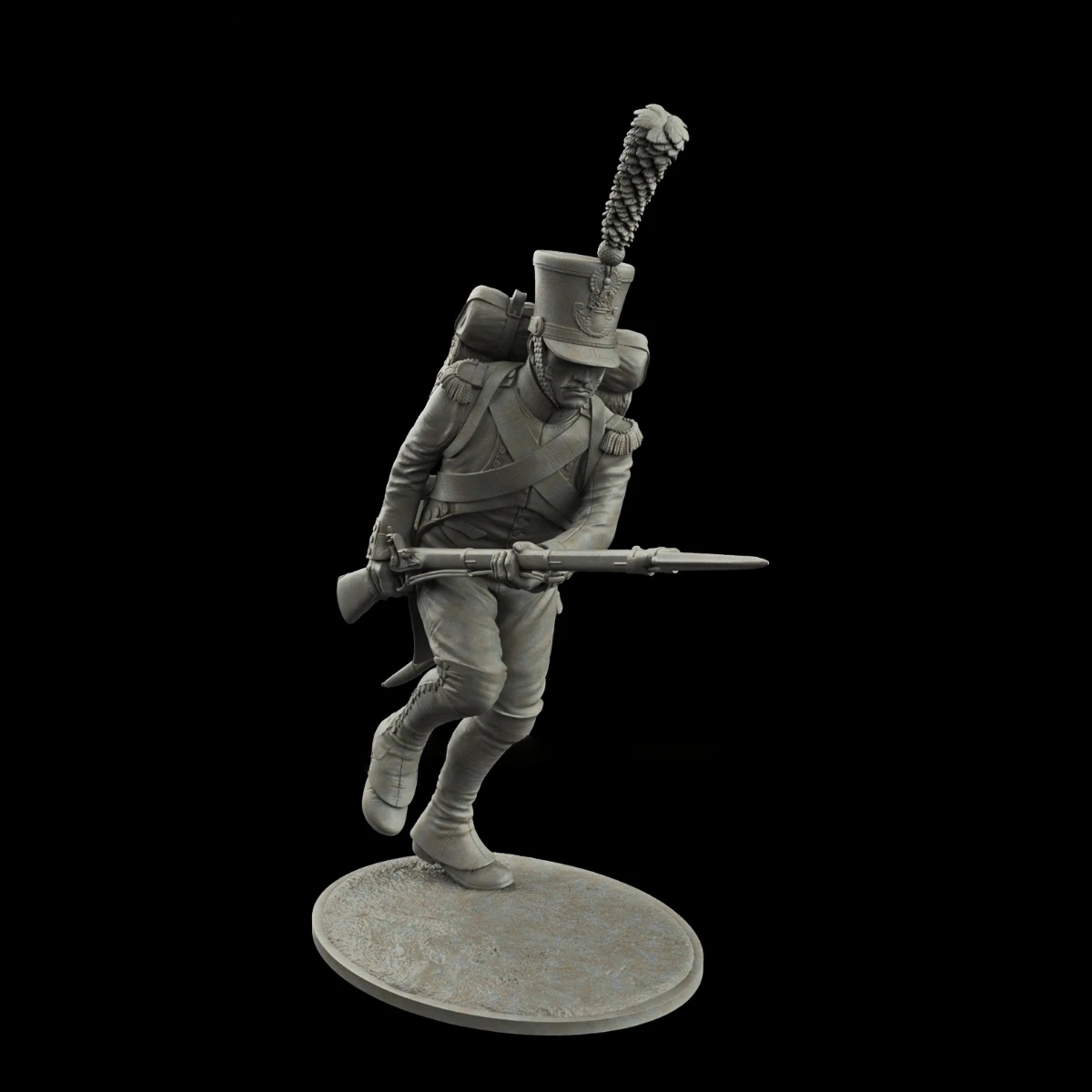 

75mm resin unpainted figure model kit, military theme, grenadier of French line infantry, unassembled and unpainted GK
