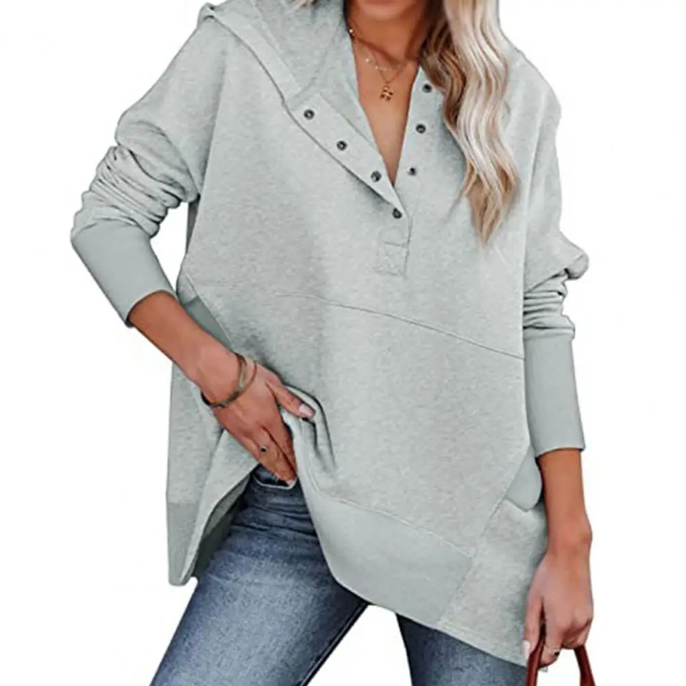 

Comfortable Slimming Women Sweatshirts Stylish Women's V-neck Hooded Pullover Tops Casual Loose for Autumn/winter for Women