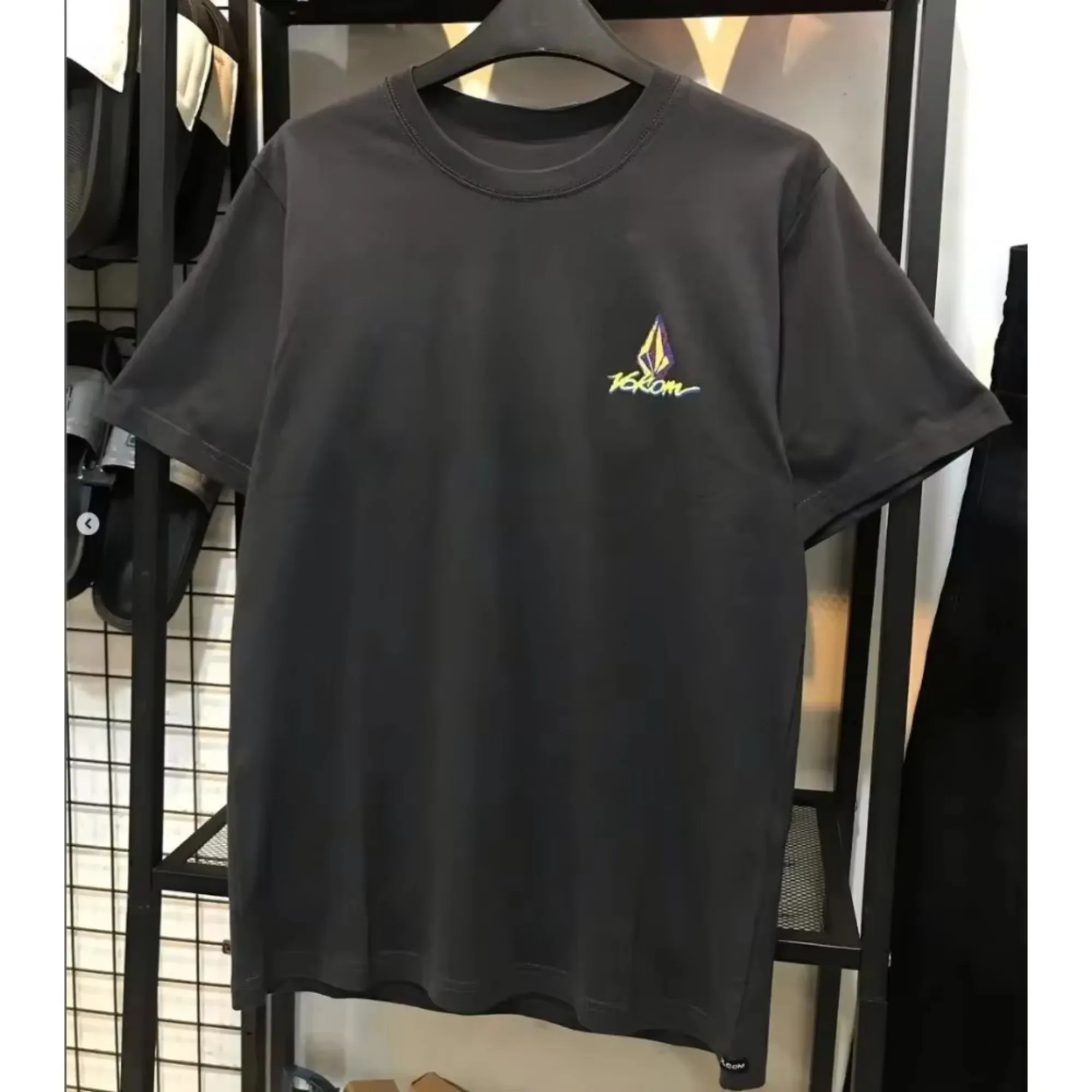 Camiseta de moda de verano para hombre, camiseta doble informal de gran tamaño Volcom Stone, camisetas deportivas gráficas, ropa de calle transpirable para hombre