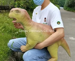 Cute Hand Control Silicone realistico T-rex Baby Animatronic Dinosaur Raptor Puppet Costume Cosplay