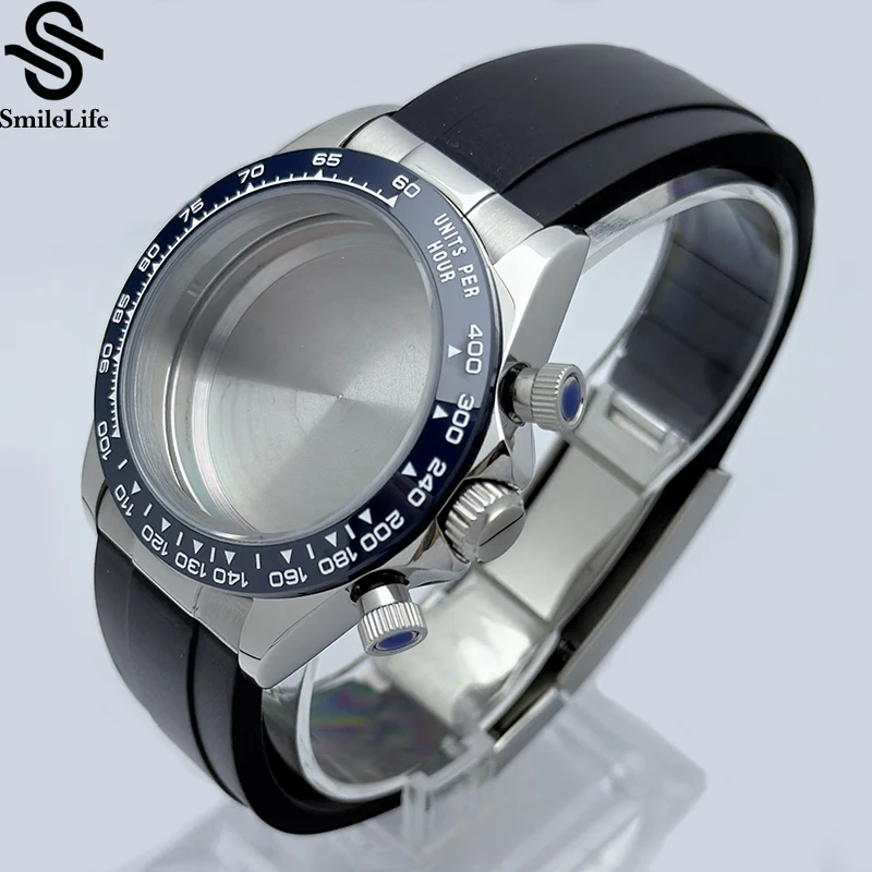 SmileLife VK63 حافظة فضية 39 مللي متر 316L حافظة من الفولاذ المقاوم للصدأ تناسب VK63 ساعة يد تعمل بالحركة كوارتز اكسسوارات حزام ساعة من الفولاذ المقاوم للصدأ